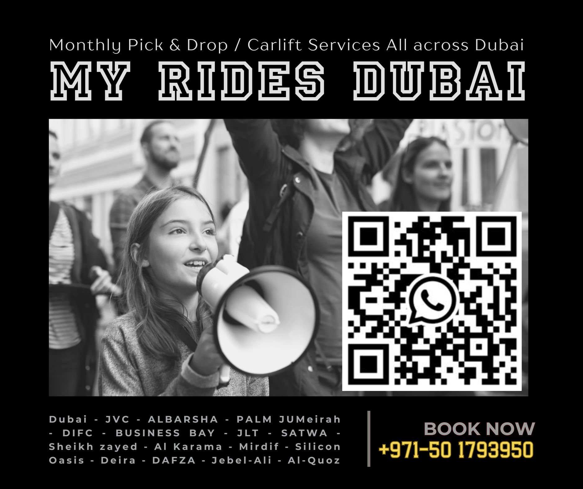 Graphics Design Portfolio 9 MyRides Dubai car Lift - 1